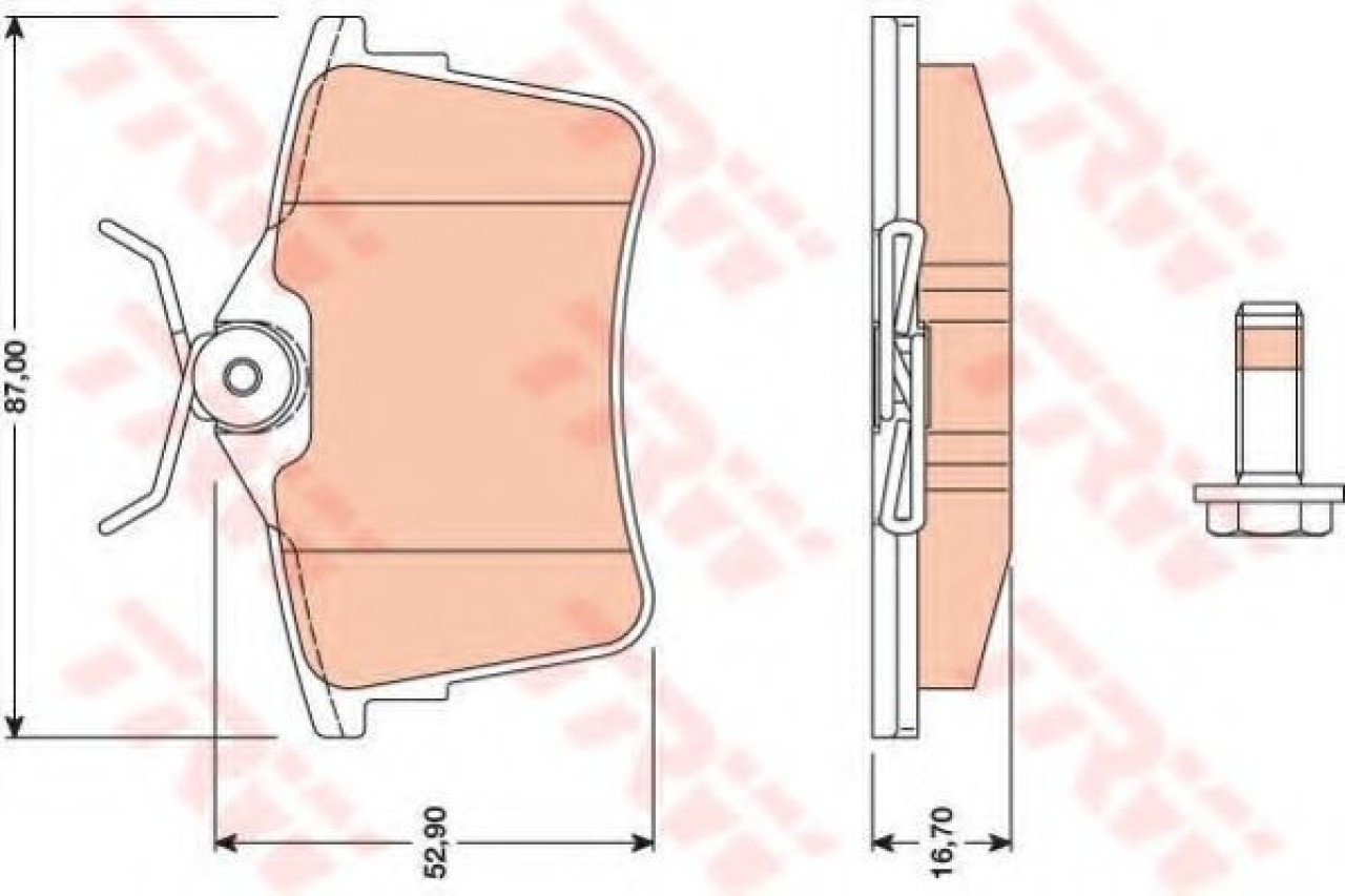 Set placute frana,frana disc CITROEN BERLINGO (B9) (2008 - 2016) TRW GDB1799 piesa NOUA