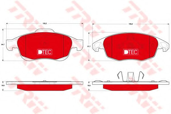Set placute frana,frana disc CITROEN BERLINGO (B9) (2008 - 2016) TRW GDB1690DTE piesa NOUA