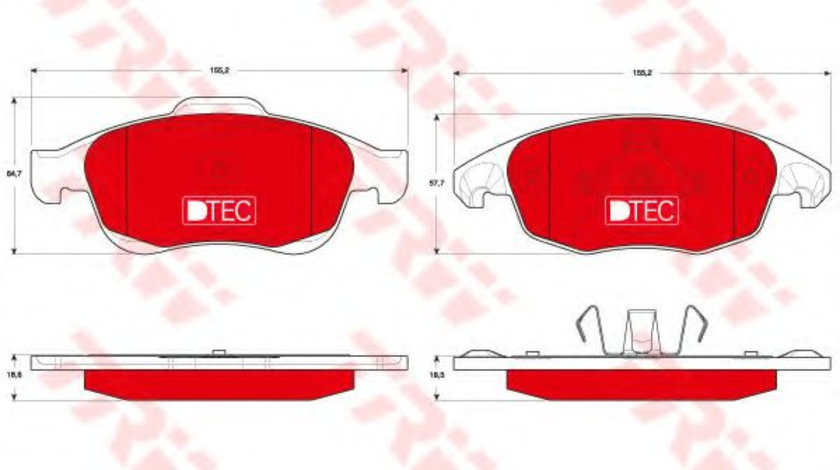 Set placute frana,frana disc CITROEN BERLINGO (B9) (2008 - 2016) TRW GDB1690DTE piesa NOUA