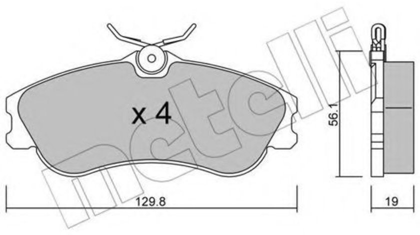 Set placute frana,frana disc CITROEN BERLINGO (MF) (1996 - 2016) METELLI 22-0217-1 piesa NOUA