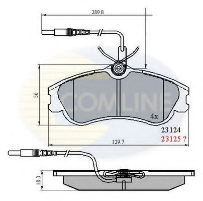 Set placute frana,frana disc CITROEN BERLINGO (MF) (1996 - 2016) COMLINE CBP1174 piesa NOUA