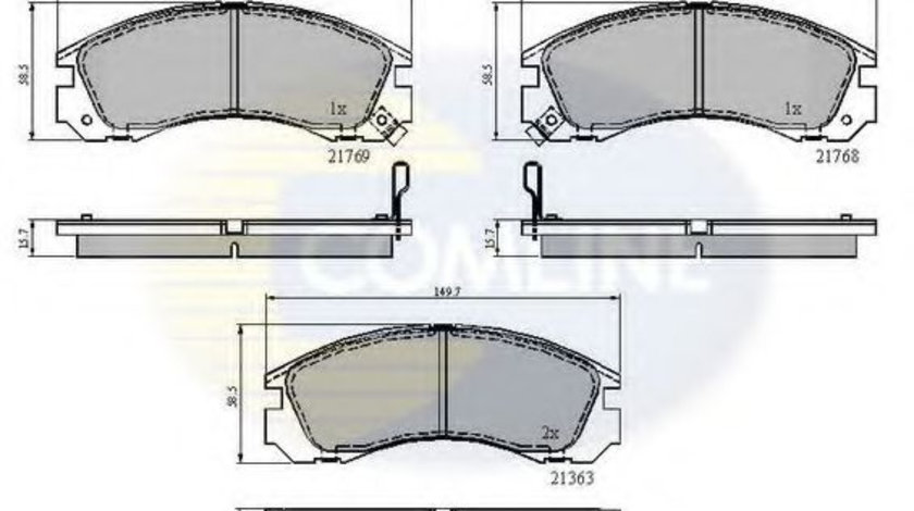 Set placute frana,frana disc CITROEN C-CROSSER (EP) (2007 - 2016) COMLINE CBP3234 piesa NOUA