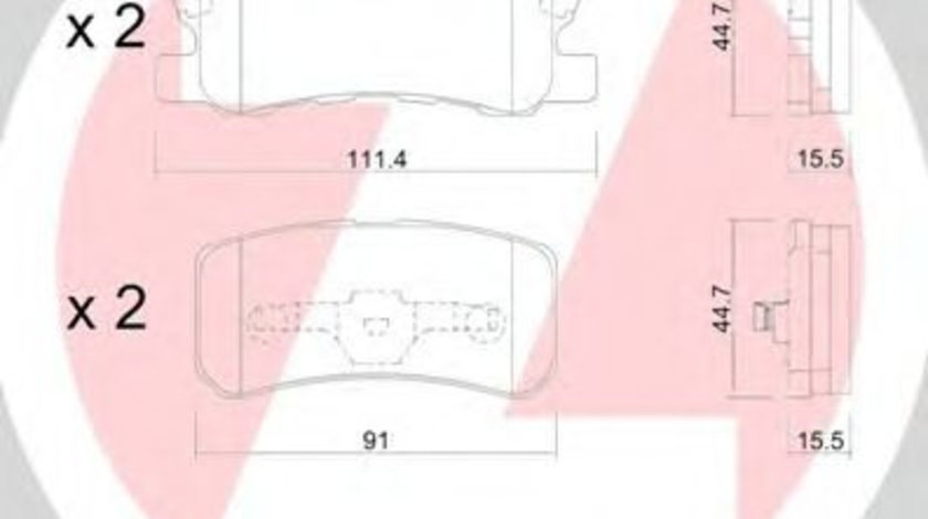 Set placute frana,frana disc CITROEN C-CROSSER ENTERPRISE (2009 - 2016) ZIMMERMANN 23582.155.1 piesa NOUA