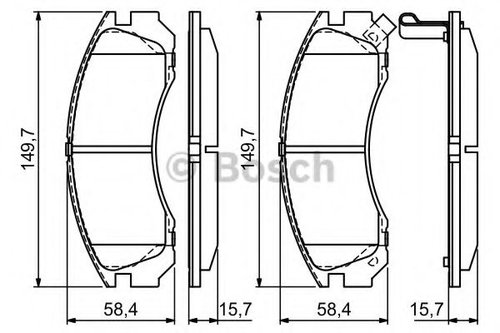 Set placute frana,frana disc CITROEN C-CROSSER ENTERPRISE (2009 - 2016) BOSCH 0 986 424 523 piesa NO...