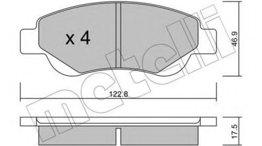 Set placute frana,frana disc CITROEN C1 II (2014 - 2016) METELLI 22-0637-0 piesa NOUA