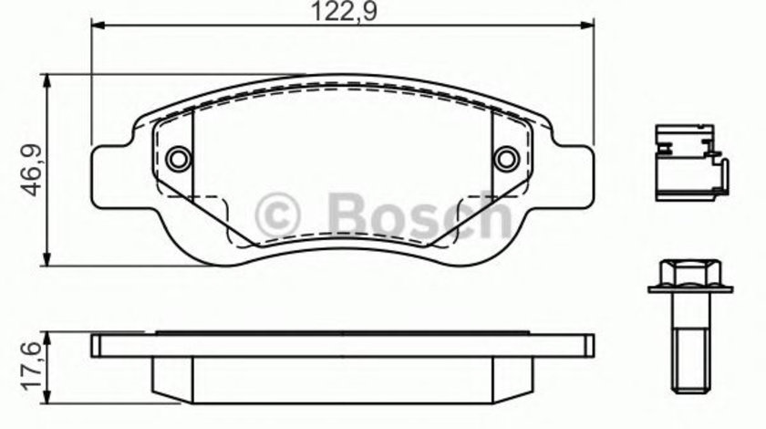 Set placute frana,frana disc CITROEN C1 II (2014 - 2016) BOSCH 0 986 494 606 piesa NOUA