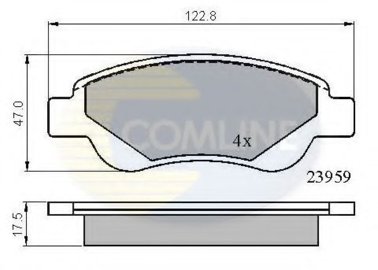Set placute frana,frana disc CITROEN C1 (PM, PN) (2005 - 2016) COMLINE CBP01552 piesa NOUA
