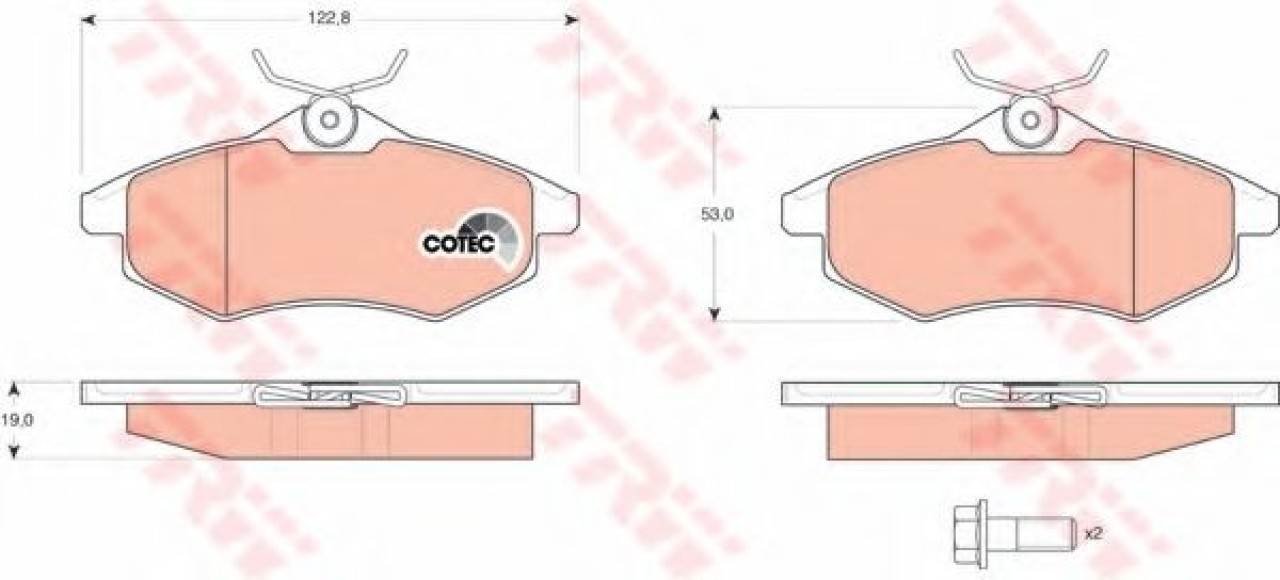 Set placute frana,frana disc CITROEN C2 (JM) (2003 - 2016) TRW GDB1495 piesa NOUA