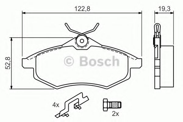Set placute frana,frana disc CITROEN C2 ENTERPRISE (2009 - 2016) BOSCH 0 986 494 262 piesa NOUA