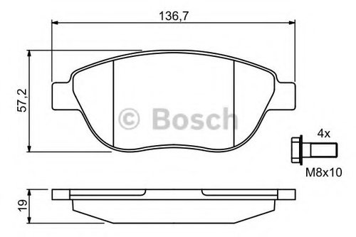 Set placute frana,frana disc CITROEN C3 I (FC) (2002 - 2016) BOSCH 0 986 494 038 piesa NOUA