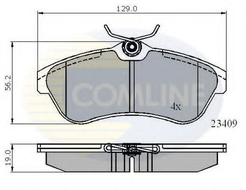 Set placute frana,frana disc CITROEN C3 II (2009 - 2016) COMLINE CBP01146 piesa NOUA