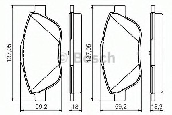 Set placute frana,frana disc CITROEN C3 II (2009 - 2016) BOSCH 0 986 494 564 piesa NOUA