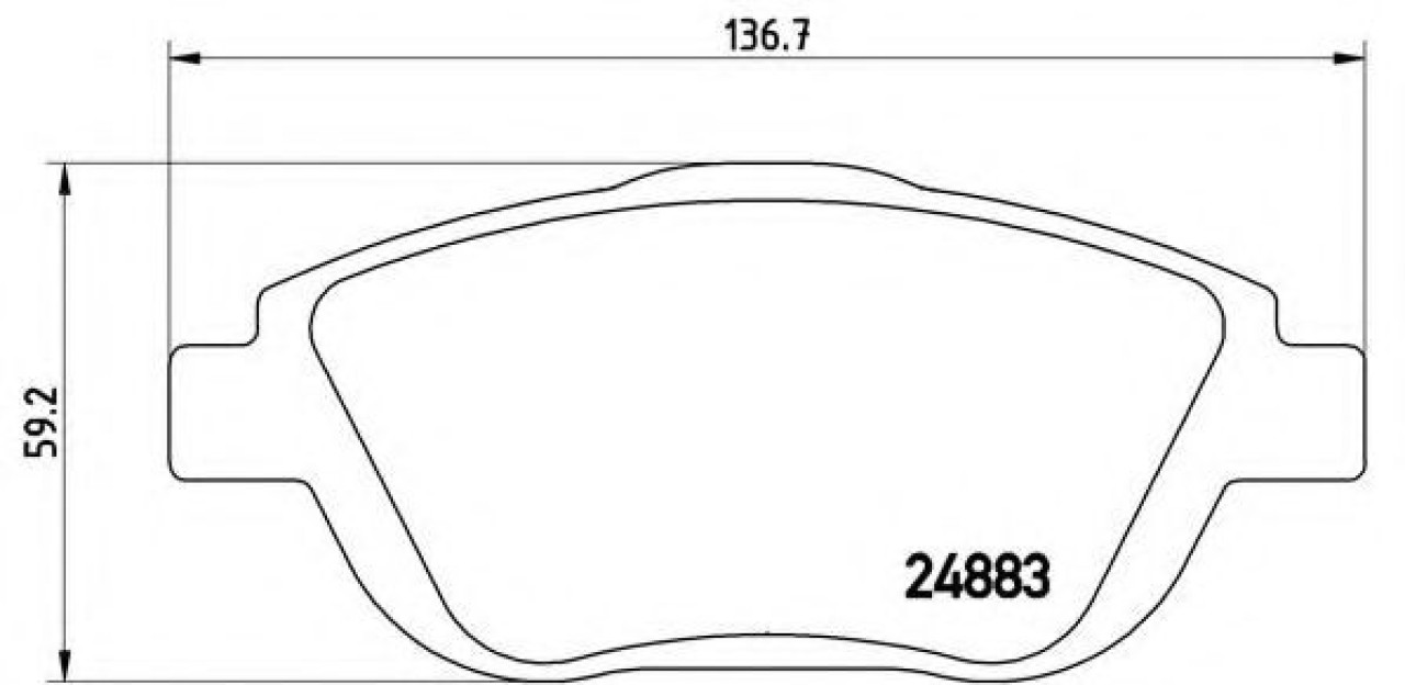 Set placute frana,frana disc CITROEN C3 II (2009 - 2016) BREMBO P 61 103 piesa NOUA