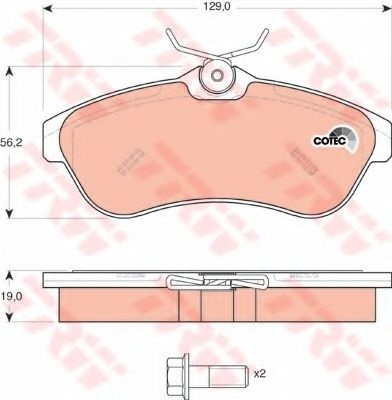 Set placute frana,frana disc CITROEN C3 Pluriel (HB) (2003 - 2016) TRW GDB1496 piesa NOUA