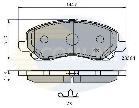 Set placute frana,frana disc CITROEN C4 AIRCROSS (2010 - 2016) COMLINE CBP31256 piesa NOUA