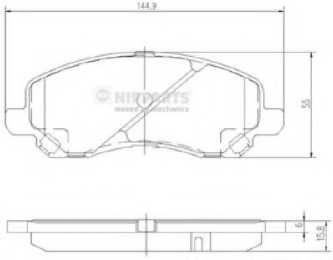 Set placute frana,frana disc CITROEN C4 AIRCROSS (2010 - 2016) NIPPARTS J3605046 piesa NOUA