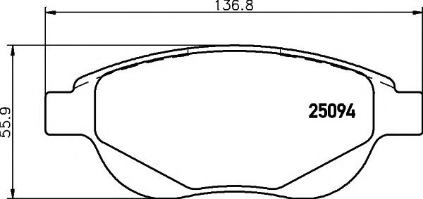 Set placute frana,frana disc CITROEN C4 Cupe (LA) (2004 - 2011) TEXTAR 2509401 piesa NOUA