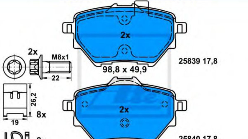 Set placute frana,frana disc CITROEN C4 Grand Picasso II (2013 - 2016) ATE 13.0460-3871.2 piesa NOUA