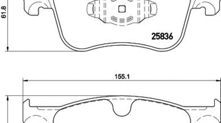 Set placute frana,frana disc CITROEN C4 Grand Picasso II (2013 - 2016) TEXTAR 2583601 piesa NOUA