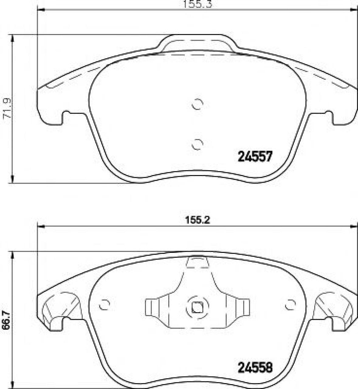 Set placute frana,frana disc CITROEN C4 Grand Picasso I (UA) (2006 - 2016) TEXTAR 2455701 piesa NOUA