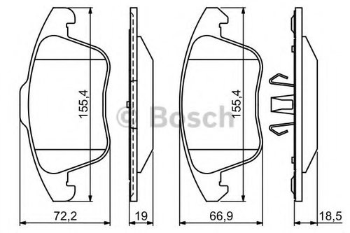 Set placute frana,frana disc CITROEN C4 Grand Picasso I (UA) (2006 - 2016) BOSCH 0 986 494 324 piesa...