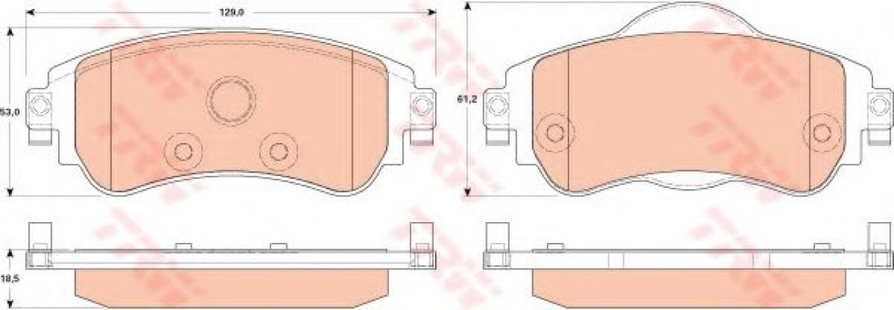 Set placute frana,frana disc CITROEN C4 II (B7) (2009 - 2016) TRW GDB1917 piesa NOUA