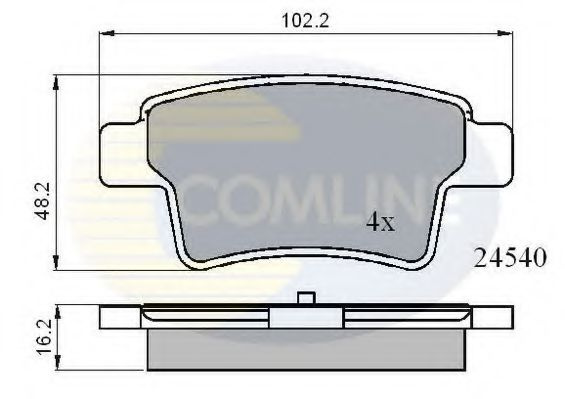 Set placute frana,frana disc CITROEN C4 Picasso I (UD) (2007 - 2013) COMLINE CBP01713 piesa NOUA