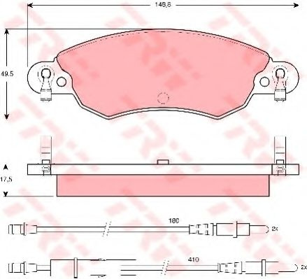 Set placute frana,frana disc CITROEN C5 I (DC) (2001 - 2004) TRW GDB1447 piesa NOUA