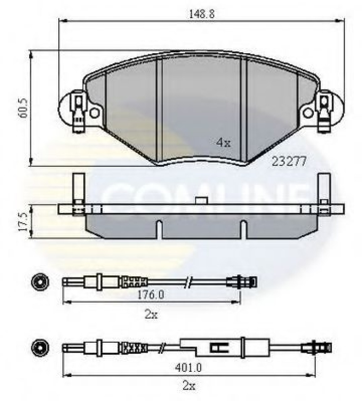Set placute frana,frana disc CITROEN C5 I (DC) (2001 - 2004) COMLINE CBP21120 piesa NOUA