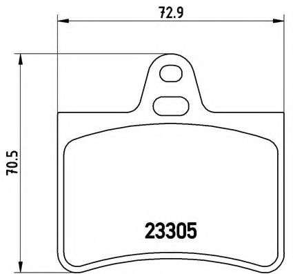 Set placute frana,frana disc CITROEN C5 I (DC) (2001 - 2004) BREMBO P 61 073 piesa NOUA
