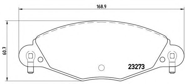 Set placute frana,frana disc CITROEN C5 I Estate (DE) (2001 - 2004) BREMBO P 61 072 piesa NOUA