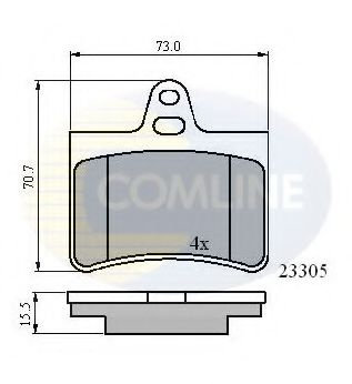Set placute frana,frana disc CITROEN C5 II Break (RE) (2004 - 2016) COMLINE CBP01122 piesa NOUA