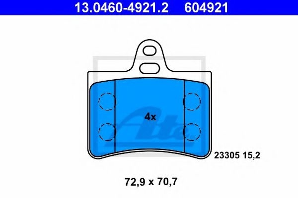 Set placute frana,frana disc CITROEN C5 II Break (RE) (2004 - 2016) ATE 13.0460-4921.2 piesa NOUA