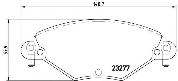 Set placute frana,frana disc CITROEN C5 II (RC) (2004 - 2016) BREMBO P 61 071 piesa NOUA