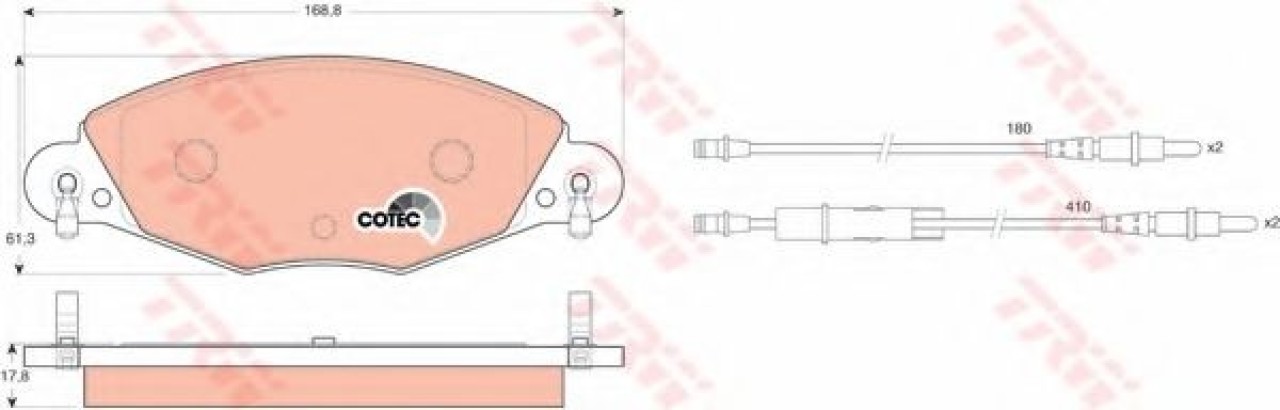 Set placute frana,frana disc CITROEN C5 II (RC) (2004 - 2016) TRW GDB1449 piesa NOUA