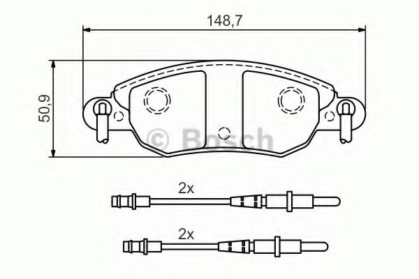 Set placute frana,frana disc CITROEN C5 II (RC) (2004 - 2016) BOSCH 0 986 424 598 piesa NOUA