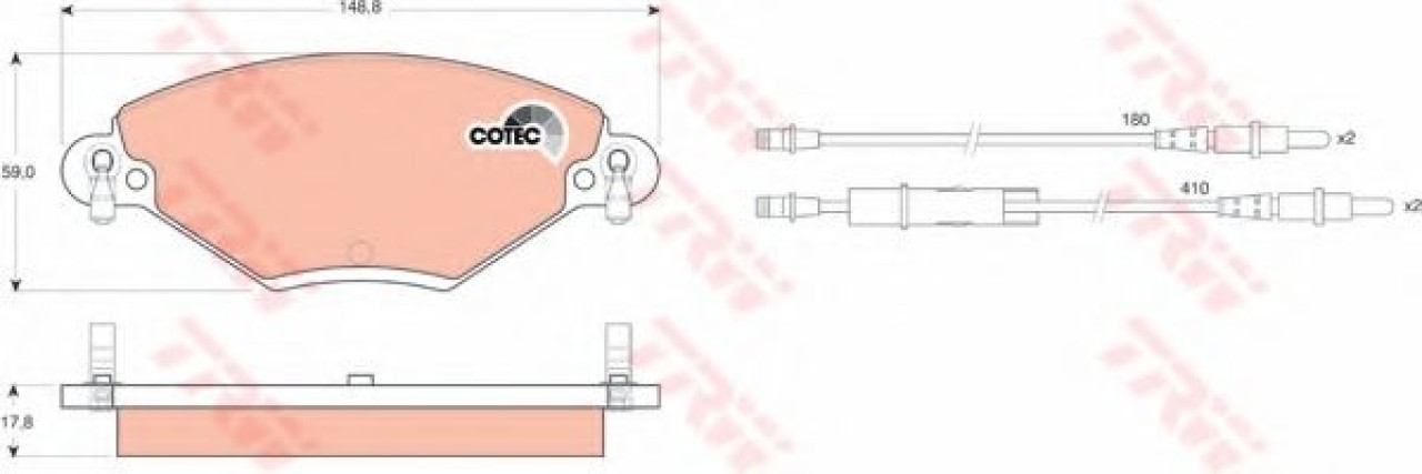 Set placute frana,frana disc CITROEN C5 II (RC) (2004 - 2016) TRW GDB1448 piesa NOUA