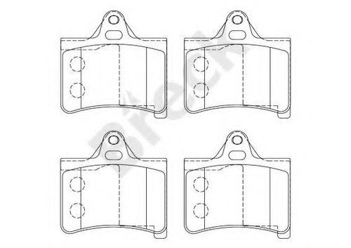 Set placute frana,frana disc CITROEN C5 II (RC) (2004 - 2016) Break 23305 00 702 00 piesa NOUA