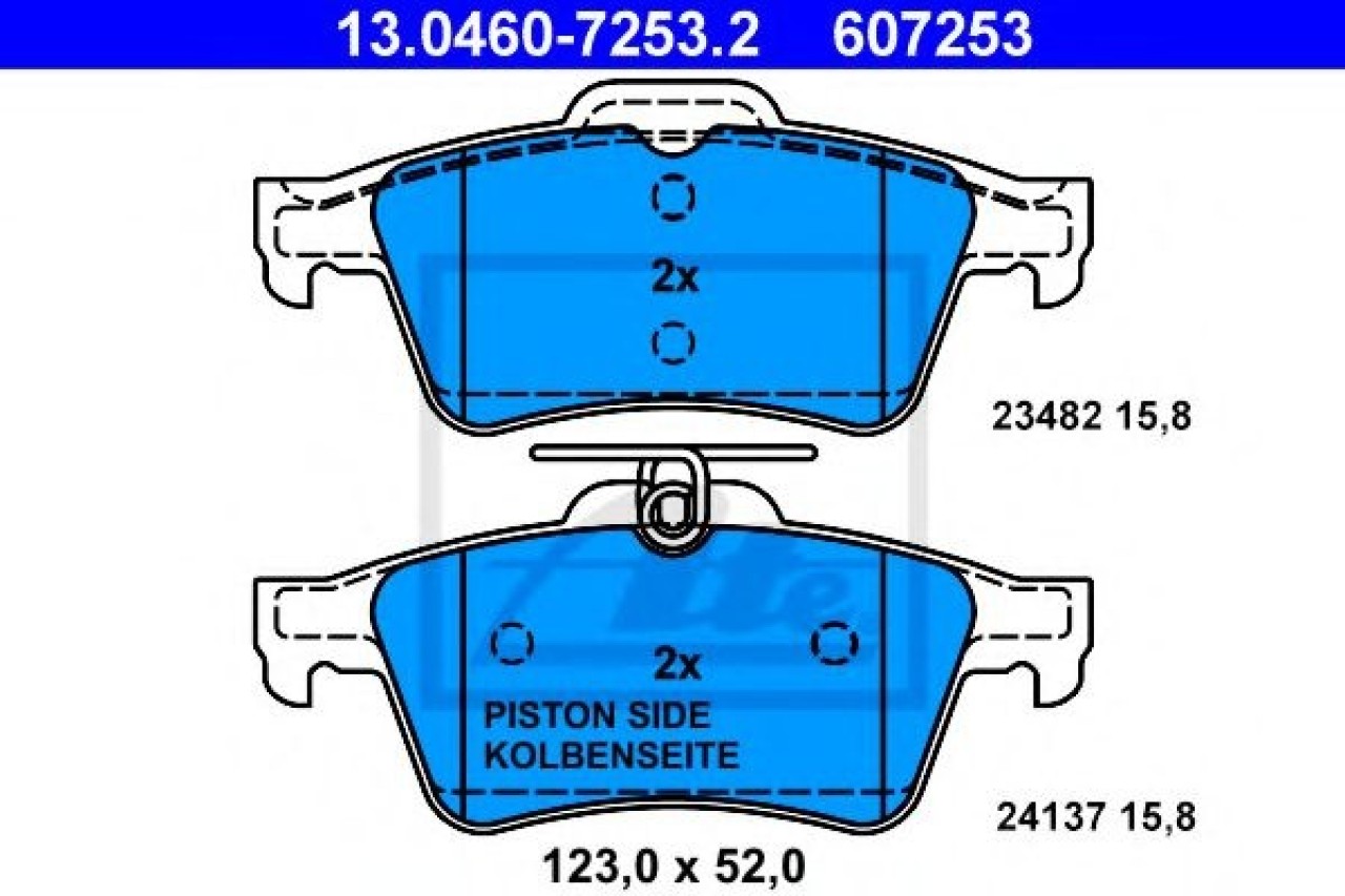 Set placute frana,frana disc CITROEN C5 III Break (TD) (2008 - 2016) ATE 13.0460-7253.2 piesa NOUA