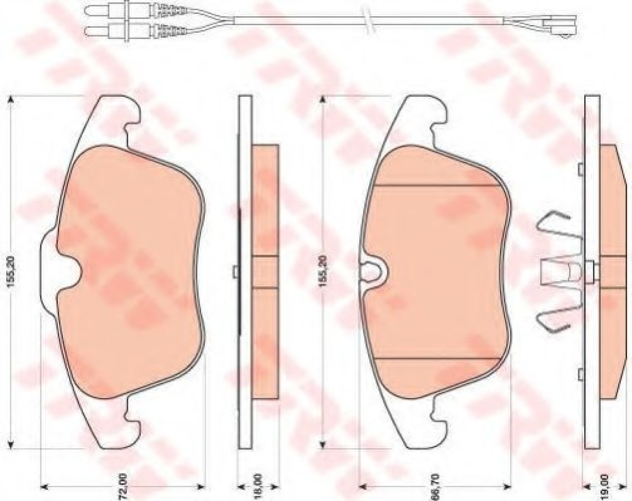 Set placute frana,frana disc CITROEN C5 III (RD) (2008 - 2016) TRW GDB1818 piesa NOUA