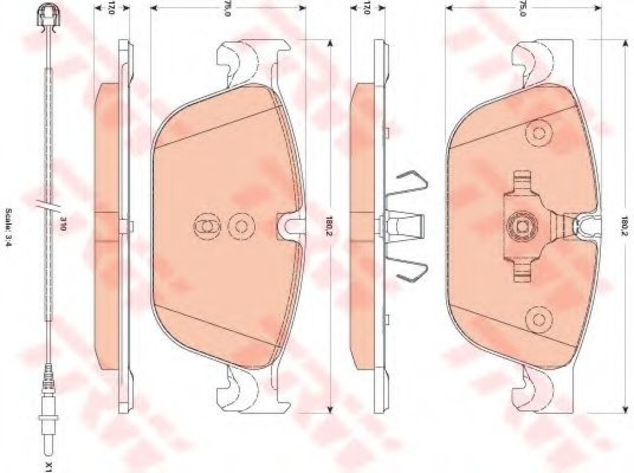 Set placute frana,frana disc CITROEN C5 III (RD) (2008 - 2016) TRW GDB1889 piesa NOUA