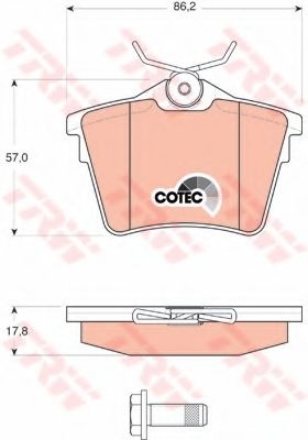 Set placute frana,frana disc CITROEN C5 III (RD) (2008 - 2016) TRW GDB1596 piesa NOUA