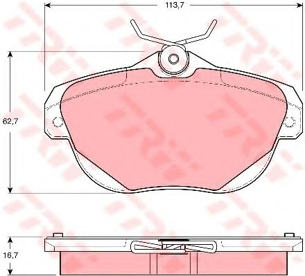 Set placute frana,frana disc CITROEN C6 (TD) (2005 - 2016) TRW GDB1664 piesa NOUA