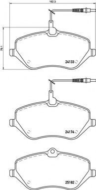 Set placute frana,frana disc CITROEN C6 (TD) (2005 - 2016) BREMBO P 61 119 piesa NOUA