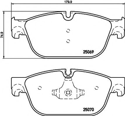Set placute frana,frana disc CITROEN C6 (TD) (2005 - 2016) TEXTAR 2507001 piesa NOUA