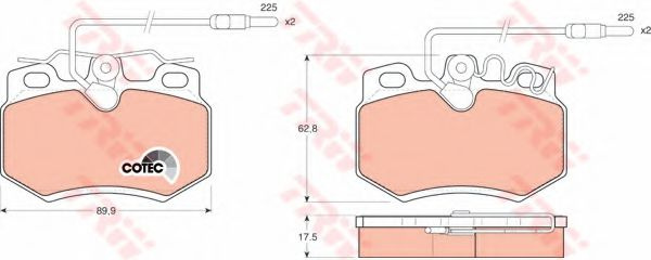 Set placute frana,frana disc CITROEN C6 (TD) (2005 - 2016) TRW GDB446 piesa NOUA