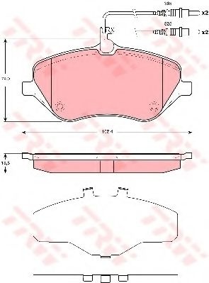 Set placute frana,frana disc CITROEN C6 (TD) (2005 - 2016) TRW GDB1663 piesa NOUA
