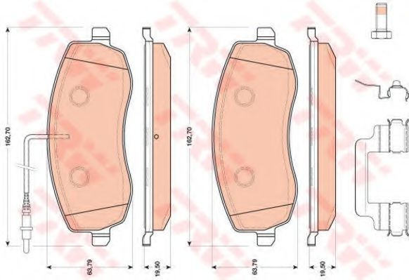 Set placute frana,frana disc CITROEN C8 (EA, EB) (2002 - 2016) TRW GDB1820 piesa NOUA