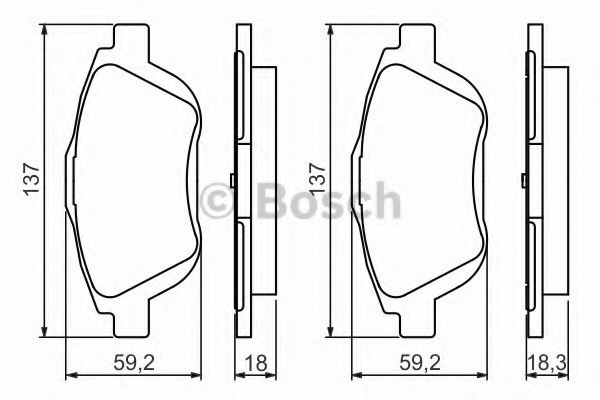Set placute frana,frana disc CITROEN DS3 (2009 - 2015) BOSCH 0 986 494 438 piesa NOUA