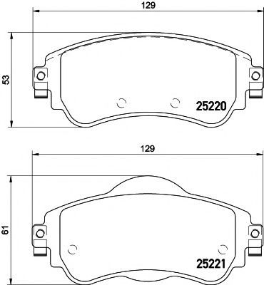 Set placute frana,frana disc CITROEN DS4 (2011 - 2015) TEXTAR 2522001 piesa NOUA
